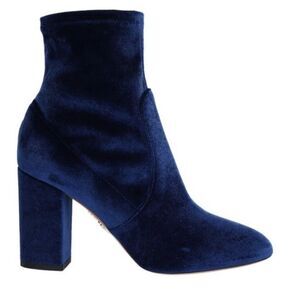 Aquazzura Midnight Velvet Ankle Booties